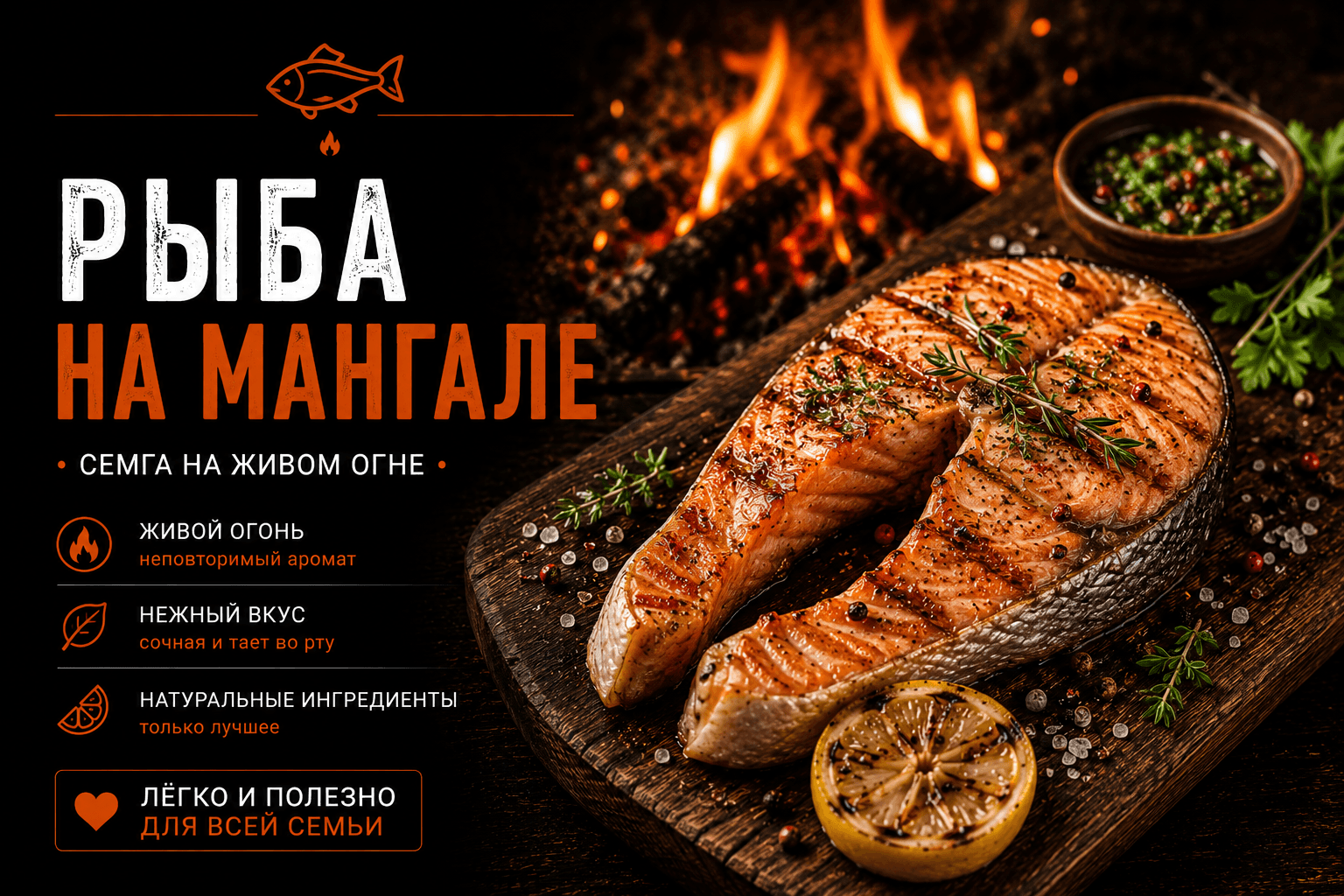 Рыба на мангале