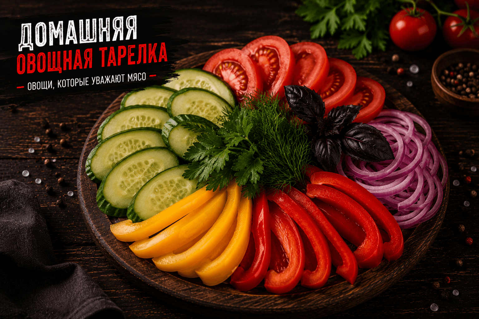 Домашняя овощная тарелка