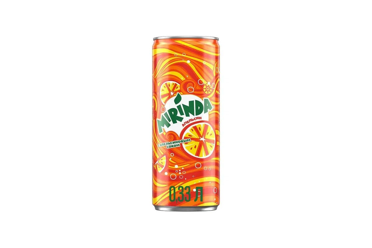 Mirinda апельсин 0.33мл.